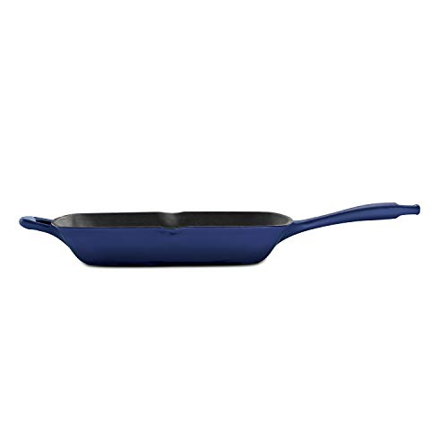 Tramontina Grill Pan Enameled Cast Iron 11-Inch, Gradated Cobalt, 80131/063DS