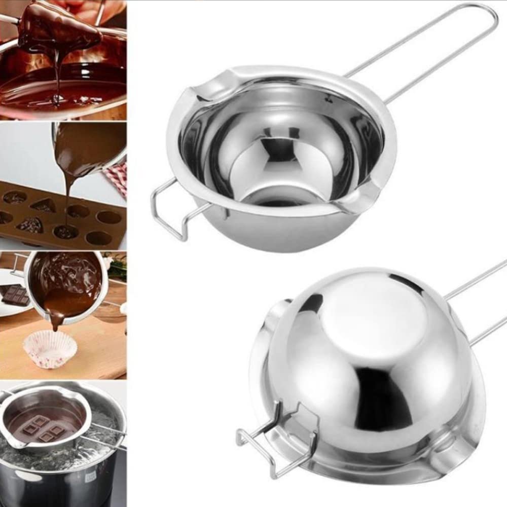 1 PC Stainless Steel Chocolate Melting Pot,for Candle Making Butter Candy Ice Cubes