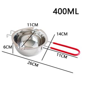 1 PC Stainless Steel Chocolate Melting Pot,for Candle Making Butter Candy Ice Cubes