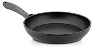 ybm home non-stick aluminum induction compatible frying pan with handle for omelets, simmering, sautéing, and braising, black - 9.5 inch