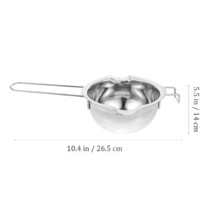 Hemoton Stainless Steel Double Boiler Pot Melting Pot Chocolate Melt Bowls Baking Pan for Butter Candy Cheese Candle Soap Making