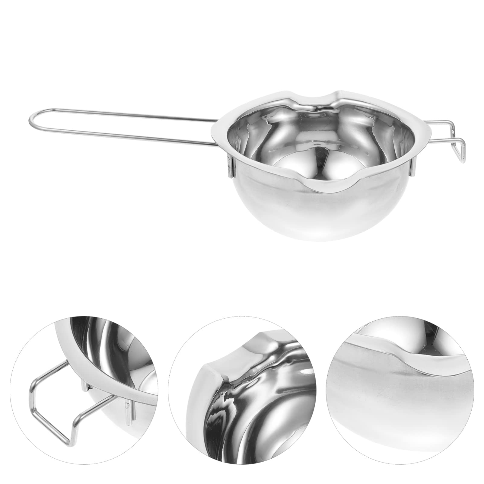 Hemoton Stainless Steel Double Boiler Pot Melting Pot Chocolate Melt Bowls Baking Pan for Butter Candy Cheese Candle Soap Making