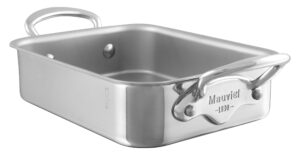 mauviel m'minis 1 mm stainless steel roasting pan, 7.1 x 5.5-in, made in france