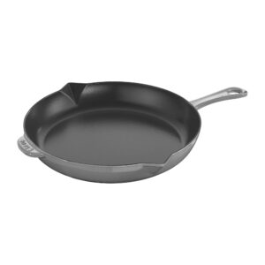 staub cast iron 10-inch fry pan - graphite grey, made in france
