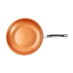 cookufo nonstick copper pan set - 12 inch(28cm), frying pan set, fry pan set with induction base & stainless steel handle, suitable for cooking saute vegetables, steaks (12inch)
