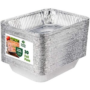 comfy package [30 count] 9 x 13 aluminum foil pans half size deep steam table pans