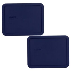 pyrex blue 6-cup rectangular plastic cover 7211-pc, 2 pack