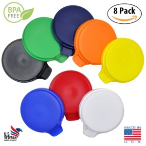 Keep Your Beverages Fresh and Spill-Free with Our BPA-Free Soda Pop Can Covers - Made in USA, Sold by Vets - Get 8 Colorful Covers per Order!