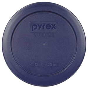 Pyrex (2) 7202-PC 1 Cup (2) 7200-PC 2 Cup (2) 7201-PC 4 Cup Blue Replacement Lids Made in the USA