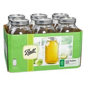 ball 68100 half gallon wide mouth canning jars 6 count