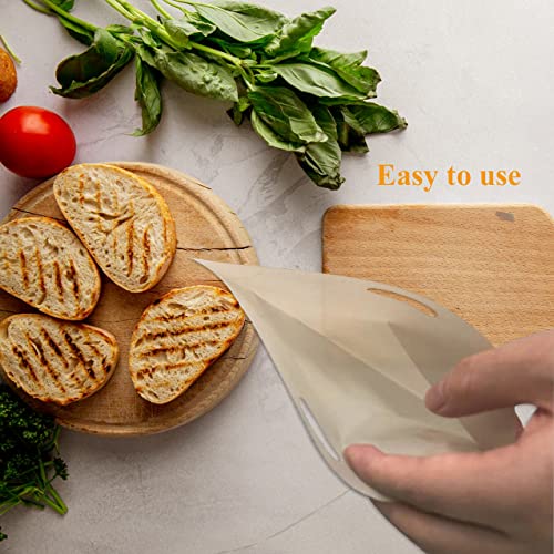 Akblaklsa 12 Pack Reusable Toaster Bags Non-Stick, Toasted Sandwich Bags, Washable Toastie Bags for Toaster Microwave Grill, Toast Bags for Toast Sandwich Panini Snacks