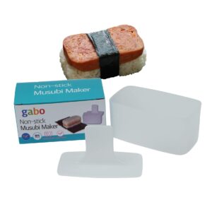 GABO Non Stick Musubi Maker, Press Mold, Certifed Safety, None Toxic, BPA Free (White)