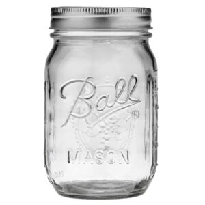 ball regular mouth pint 16-oz mason jars with lid and band (1-pack)