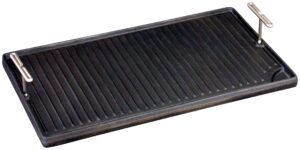 camp chef reversible pre-seasoned cast iron griddle, cooking surface 16" x 24"
