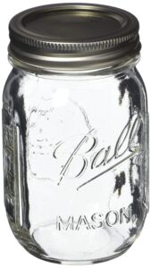 ball pint mason jar, regular mouth, 16 oz (3 count)