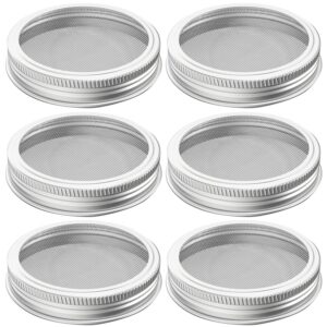 304 stainless steel sprouting lids for wide mouth mason jars and making organic sprout seeds 6 pcs