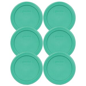 Pyrex 7202-PC 1 Cup Green Round Plastic Replacement Lid - 6 Pack