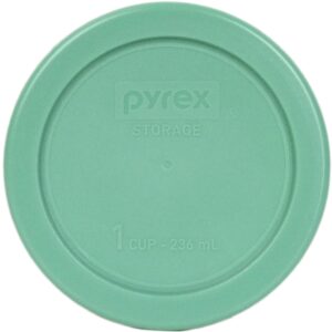 Pyrex 7202-PC 1 Cup Green Round Plastic Replacement Lid - 6 Pack