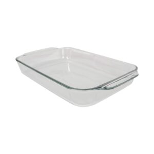 Pyrex 233 3qt Glass Baking Dish with 233-PC 3qt Blue Lagoon Lid