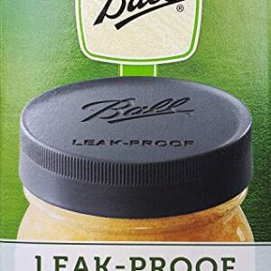 Ball Regular Mouth Black Plastic Leak - Proof Lids for Canning Jars - 6 / Pack