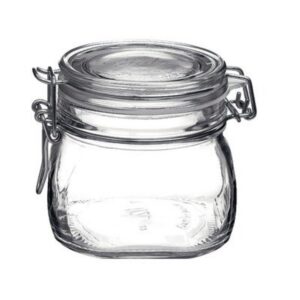 bormioli rocco fido 17.5 ounce glass storage jars:, 17 ounce, clear