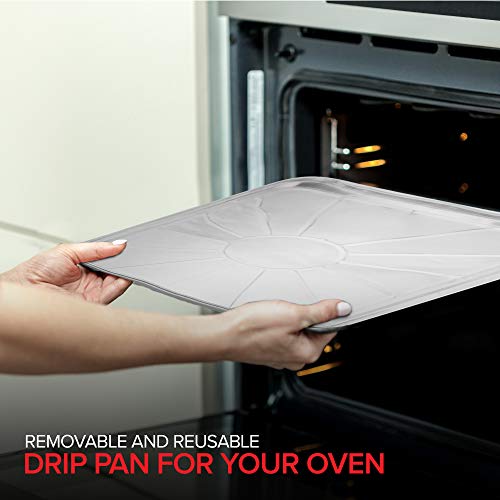 Stock Your Home Disposable Foil Oven Liners (10 Pack) Aluminum Foil Oven Liners for Bottom of Electric Oven & Gas Oven, Reusable Oven Drip Pan Tray for Cooking and Baking, Disposable Baking Mats