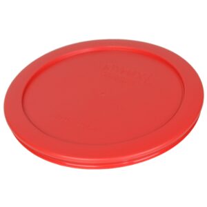 Pyrex Bundle - 2 Items: 7201-PC 4-Cup Red Plastic Food Storage Lids