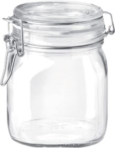 bormioli rocco synchkg009319 b0727pl21d fido glass canning jar italian.75, clear