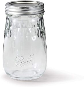 ball glass flute jars, 16 ounces, 4 pack