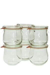 weck 746 1/5 liter tulip jar, 12.5 oz - set of 6