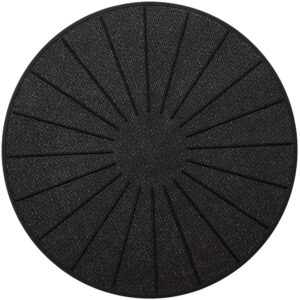 Lazy K Induction Cooktop Mat - Silicone Fiberglass Scratch Protector - for Magnetic Stove - Non Slip Pads to Prevent Pots from Sliding During Cooking_ Black (11inches)