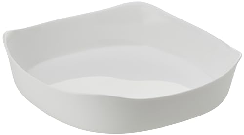 Rubbermaid Glass Baking Dish for Oven, Casserole Dish Bakeware, DuraLite 1.75-Quart, White (with Lid)