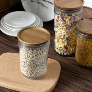 6 Pack Wooden Storage Lids Set,Wooden Lids for Ball,Kerr [Jar]s,Food Grade Material,100% Fit & Airtight for [Wide] [Mouth] [Mason] [Mason] [Jar]s