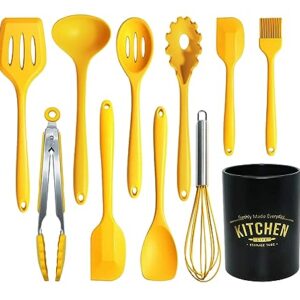 Kitchen Utensil Set 11-piece Non-stick Silicone Cookware, Suitable for Cooking, Cooking, Western Cooking