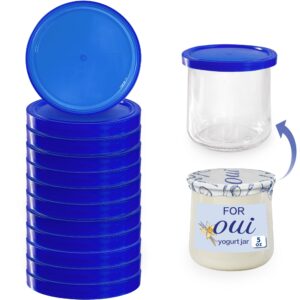 oui yogurt jar lids-12 pack oui lids for yoplait yogurt container,sealed against leaks lids for oui yogurt jars blue…