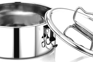 EasyShopForEveryone Stainless Steel 7.5 x 7.5 x 3.5 Inches Flan Pan, Capacity 63 fl. oz, Compatible with 6 Qt Instant Pot, 3 Inch Deep Custard Pan