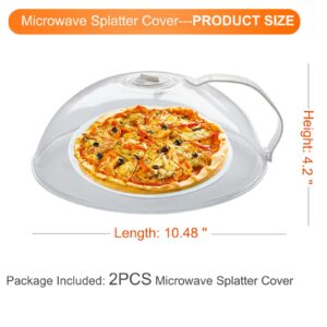 Microwave Splatter Cover-2 Pack, Microwave Cover for Foods, BPA Free Microwave Plate Cover Guard Lid with Adjustable Steam Vents Keeps Microwave Oven Clean Dishwasher Safe