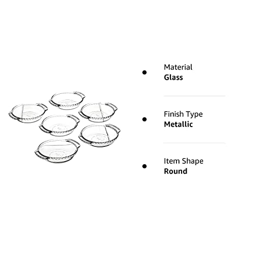 Anchor Hocking Oven Basics 6-Inch Mini Pie Plate, Set of 6