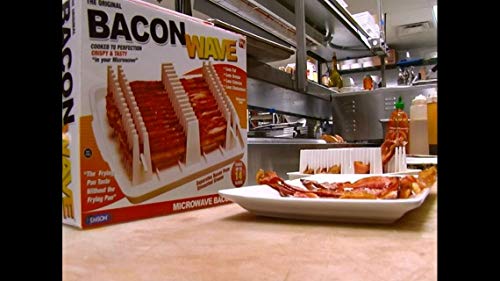 Emson Wave, Microwave Cooker Tray, Reduces Fat up to 35% for Healthy, Make Crispy Bacon in Minutes, Original As Seen On TV New, Small, White