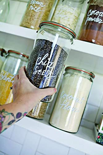 Weck Canning Jars - Weck Jars made of Transparent Glass - Eco-Friendly Canning Jar - Storage for Food with Air Tight Seal and Lid - 1.5 Liter Tall Jars Set - Set of 2 Jars with Lids