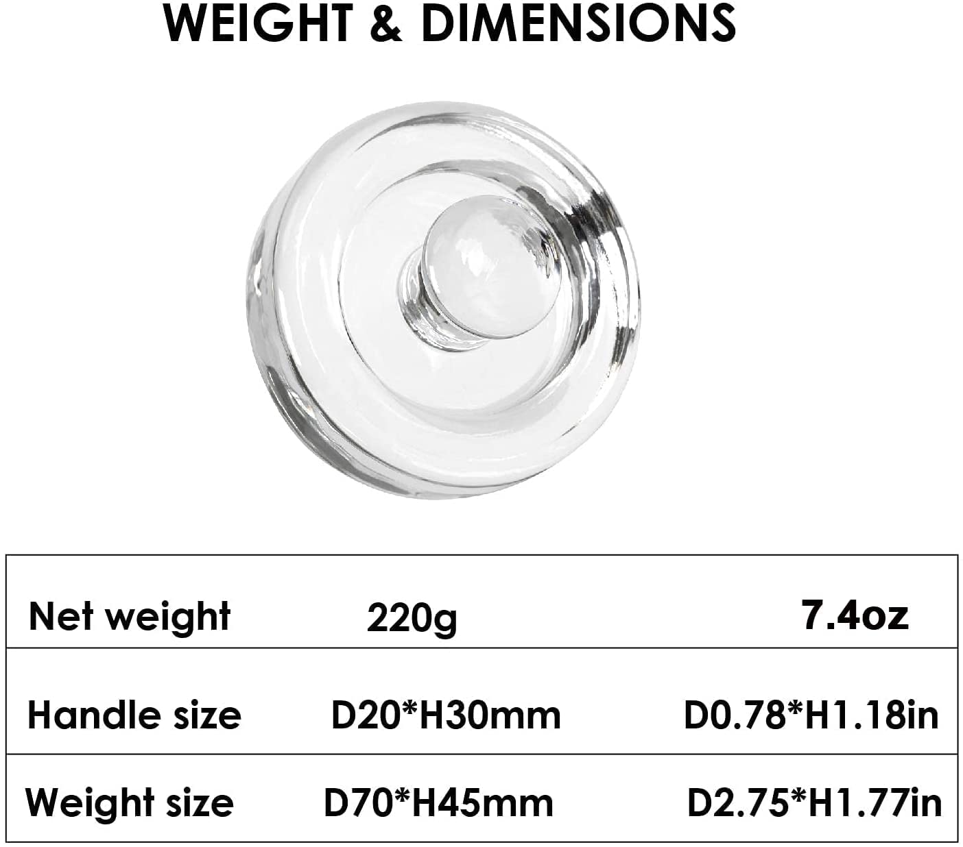 Jillmo Stainless Steel Fermentation Lids with Glass Weights for Wide Mouth Mason Jars (Jars Not Included)