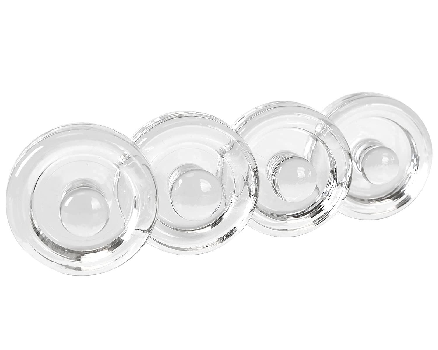 Jillmo Stainless Steel Fermentation Lids with Glass Weights for Wide Mouth Mason Jars (Jars Not Included)