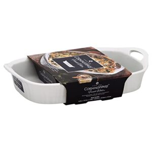 Corningware 1105936 French White 3qt/2.85L Oblong Ceramic Casserole Bakeware Dish