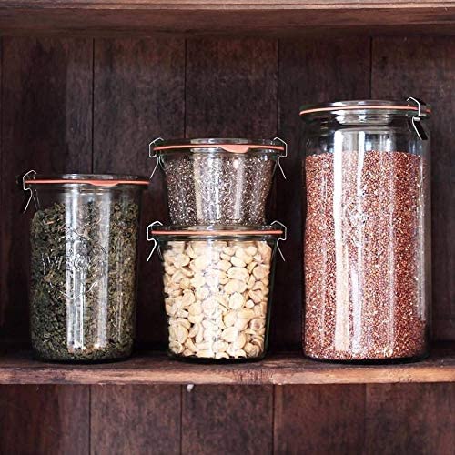 VERSAINSECT – 1.5L Glass Jars with Large Storage Capacity – Preserving Jars with Airtight Lids Suitable for Pickling – Heat Resistant Canning Jars - Microwave Safe - (1 Jar with Glass Lid) 54 fl. oz