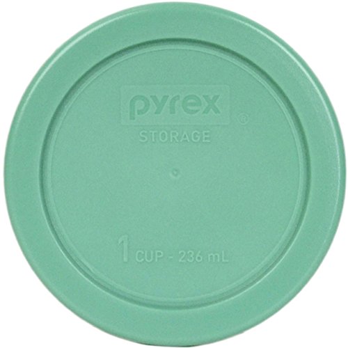 Pyrex 7202-PC Round 1 Cup Green Plastic Lid Cover (4 Pack)