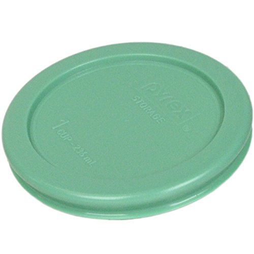 Pyrex 7202-PC Round 1 Cup Green Plastic Lid Cover (4 Pack)