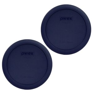 pyrex 4 cup round plastic cover navy blue (2 pack)
