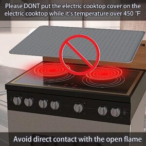 KEYFIVE Silicone Stove Top Cover for Electric Stove, 28 * 20 inches Extra Large Silicone Dish Drying Mat, Glass Top Stove Cover To Protect Kitchen Counter Surface And Prevent Scratching- Grey