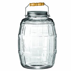 anchor hocking 2.5 gallon glass barrel jar with lid