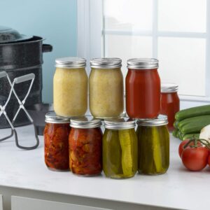 Paksh Novelty Mason Jars - Food Storage Container - 16 Oz - 5-Pack Regular Glass jars- Airtight Container for Pickling, Canning, Candles, Home Decor, Overnight Oats, Fruit Preserves, Jam or Jelly